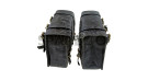 For Royal Enfield Goan Classic 350 Leather Pannier Black and Grey Bags With Mounting - SPAREZO
